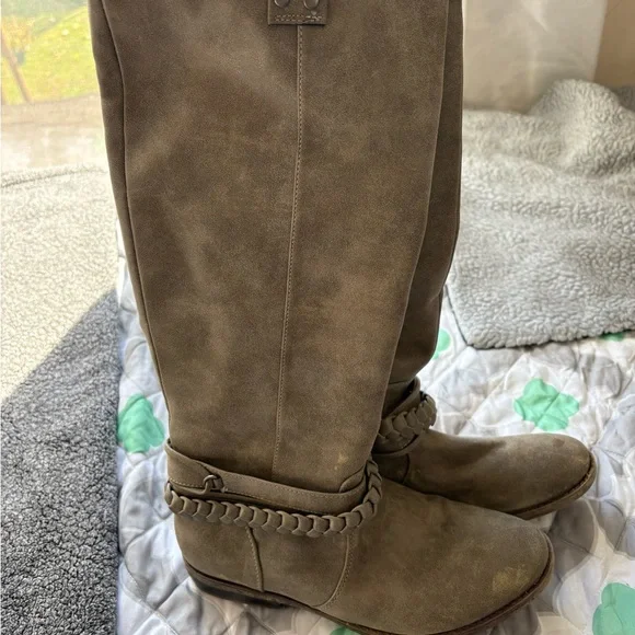 Rampage Braided Strap Heeled Boots - Brown - Picture 3 of 3